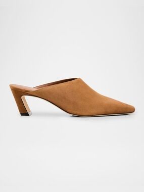 Used women Stuart Weitzman 50mm Stassi Suede Mules size 10